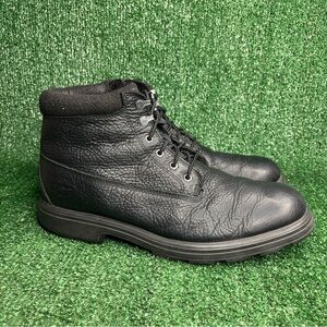 UGG Mens Biltmore Mid Plain Toe Boots Black Leather Size 12 M